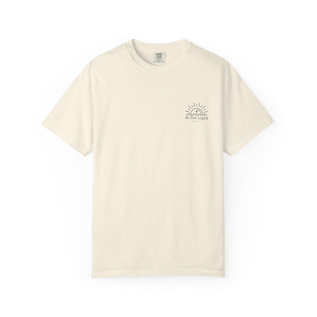 Be The Light sun and cross T-shirt | Christian faith tee, Matthew 5:14 design