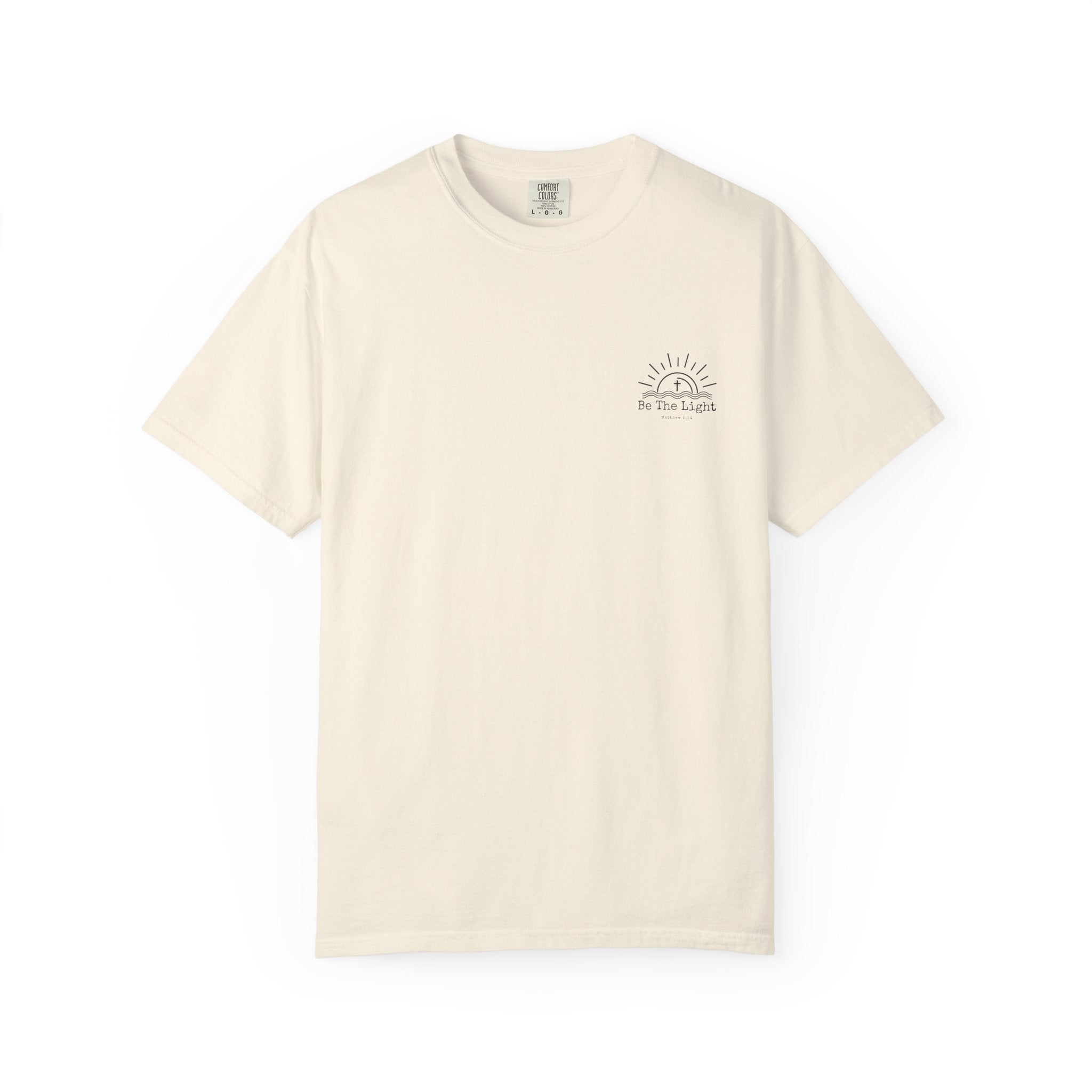 Be The Light sun and cross T-shirt | Christian faith tee, Matthew 5:14 design