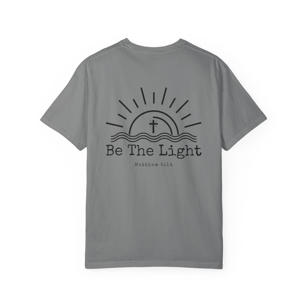 Be The Light sun and cross T-shirt | Christian faith tee, Matthew 5:14 design