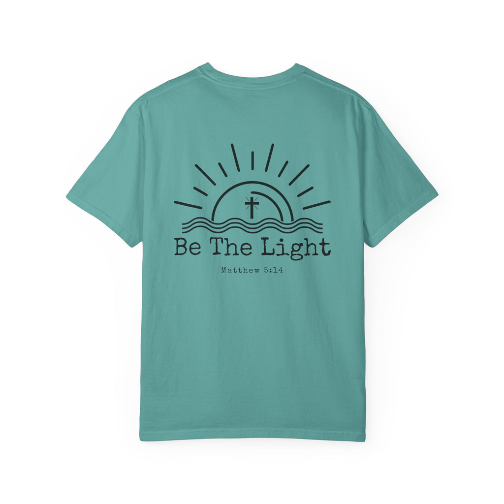 Be The Light sun and cross T-shirt | Christian faith tee, Matthew 5:14 design