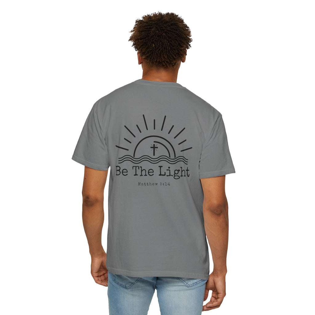 Be The Light sun and cross T-shirt | Christian faith tee, Matthew 5:14 design