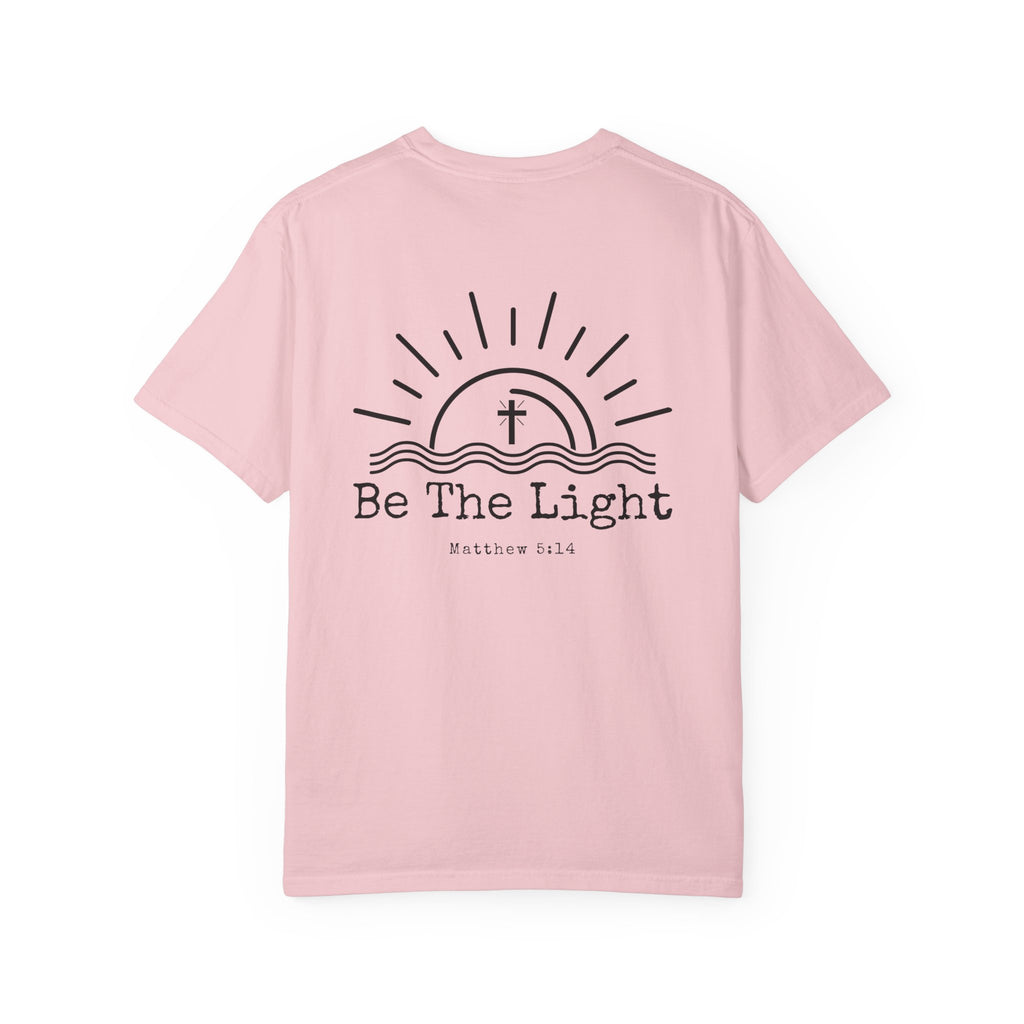 Be The Light sun and cross T-shirt | Christian faith tee, Matthew 5:14 design
