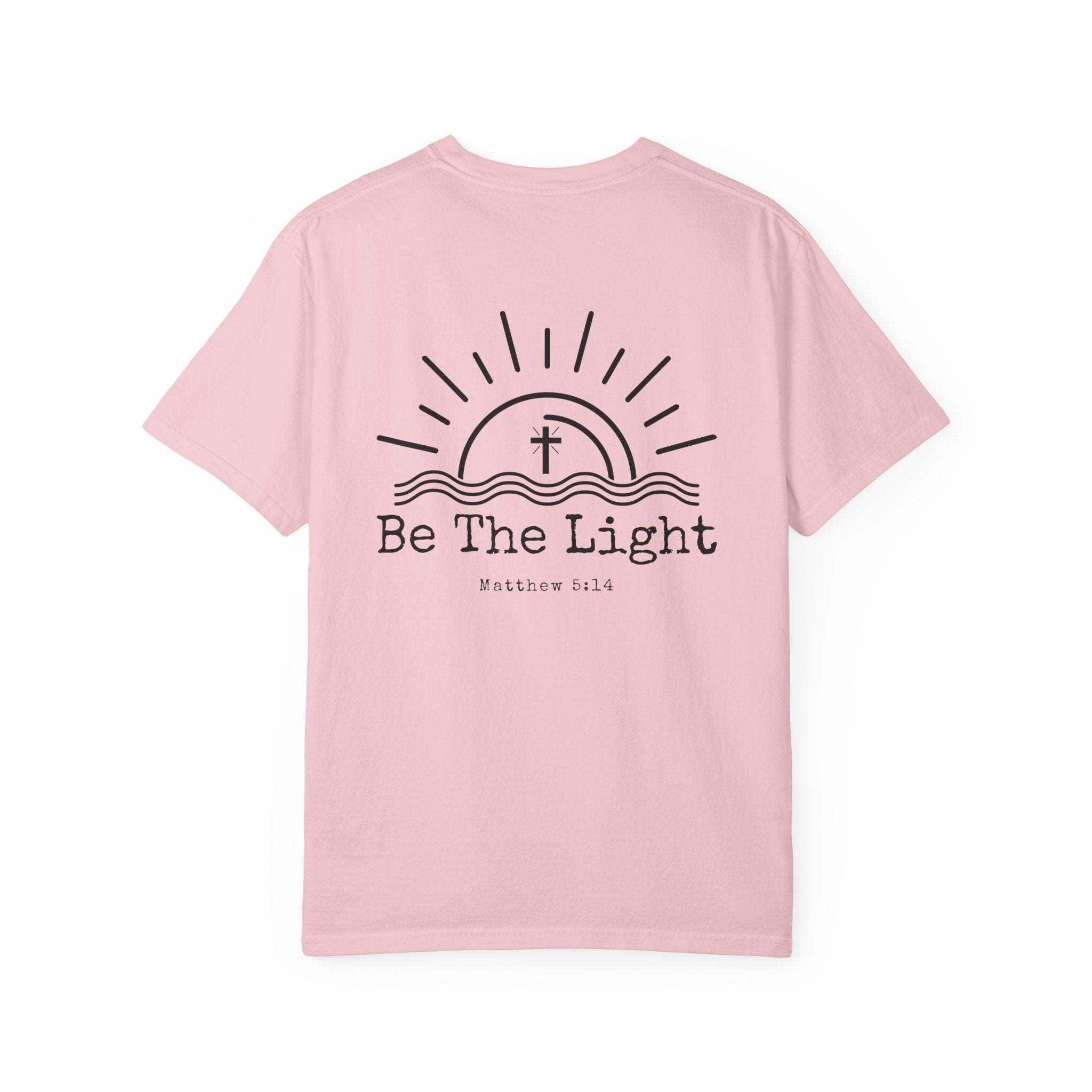 Be The Light sun and cross T-shirt | Christian faith tee, Matthew 5:14 design