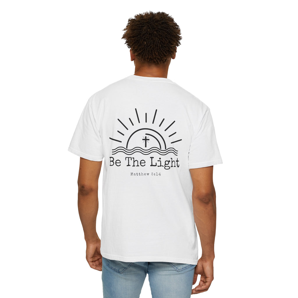 Be The Light sun and cross T-shirt | Christian faith tee, Matthew 5:14 design