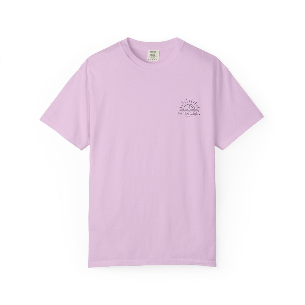 Be The Light sun and cross T-shirt | Christian faith tee, Matthew 5:14 design