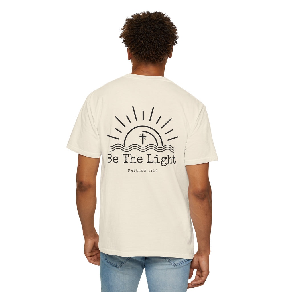 Be The Light sun and cross T-shirt | Christian faith tee, Matthew 5:14 design