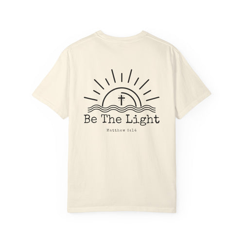 Be The Light sun and cross T-shirt | Christian faith tee, Matthew 5:14 design