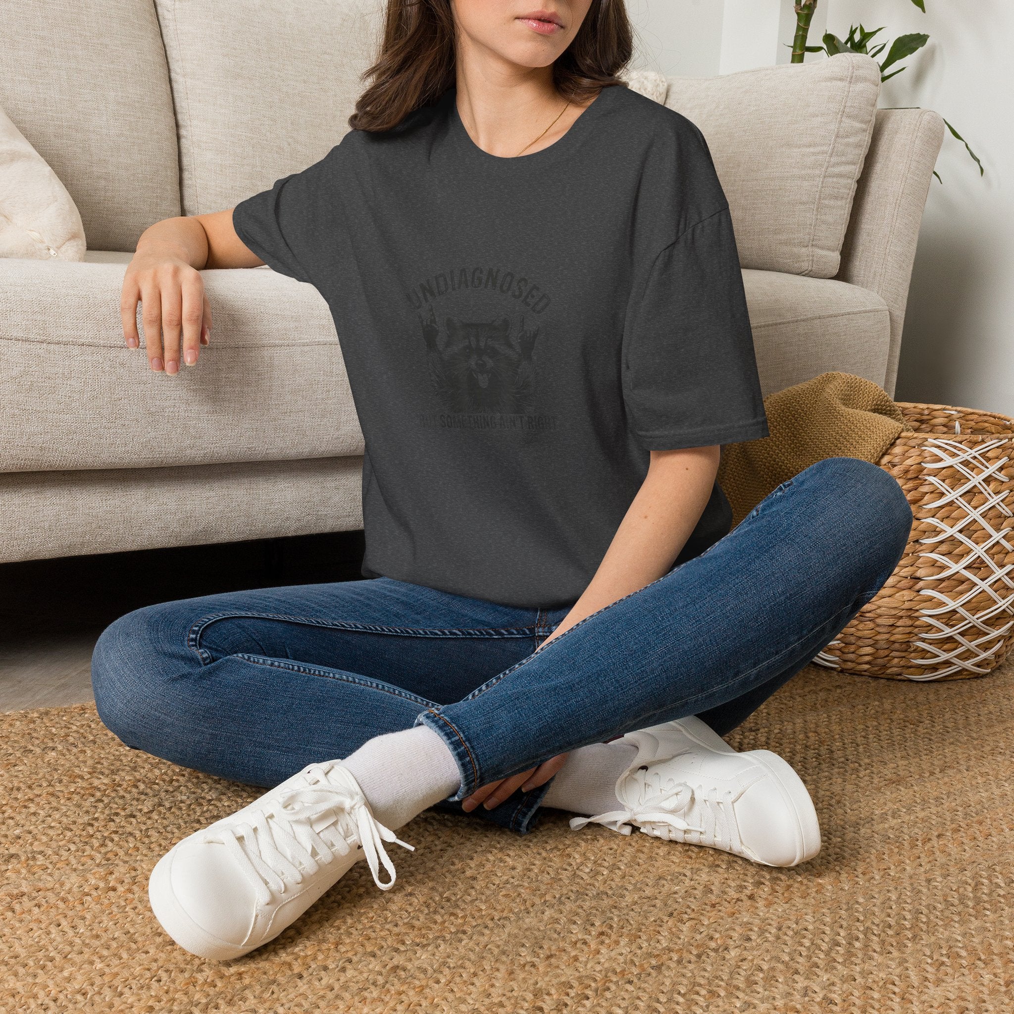 T-Shirt — 'Undiagnosed' Raccoon Graphic Tee (But Something Ain't Right)