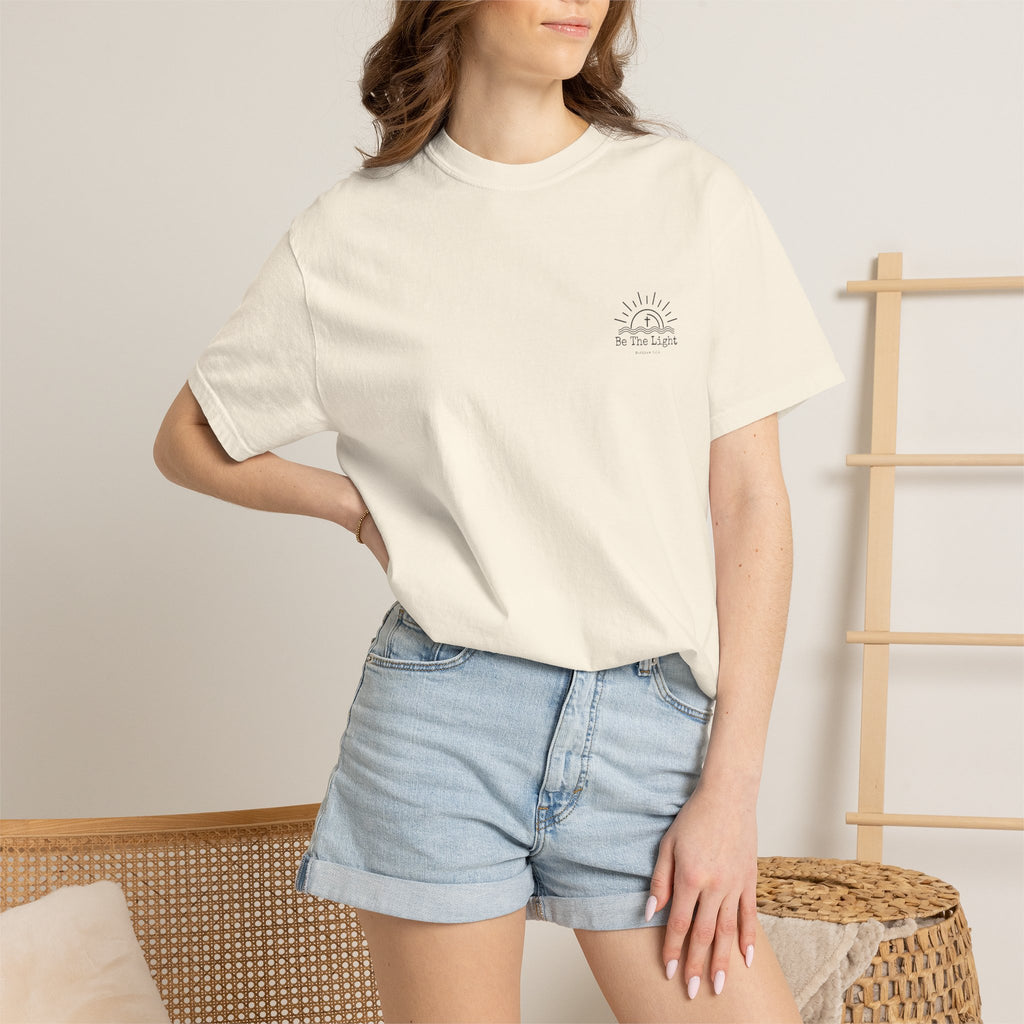 Be The Light sun and cross T-shirt | Christian faith tee, Matthew 5:14 design
