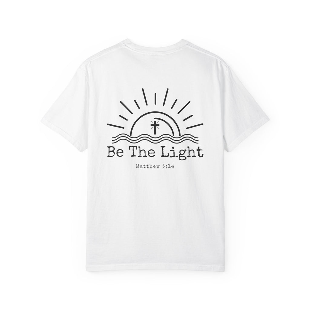 Be The Light sun and cross T-shirt | Christian faith tee, Matthew 5:14 design