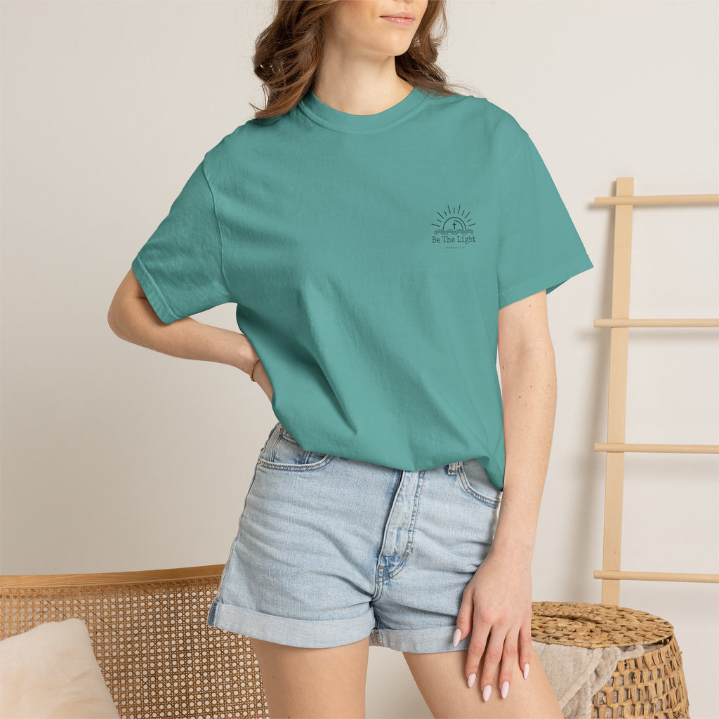 Be The Light sun and cross T-shirt | Christian faith tee, Matthew 5:14 design