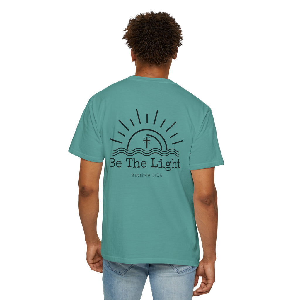Be The Light sun and cross T-shirt | Christian faith tee, Matthew 5:14 design