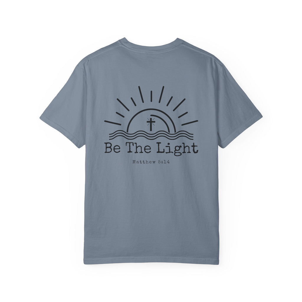 Be The Light sun and cross T-shirt | Christian faith tee, Matthew 5:14 design