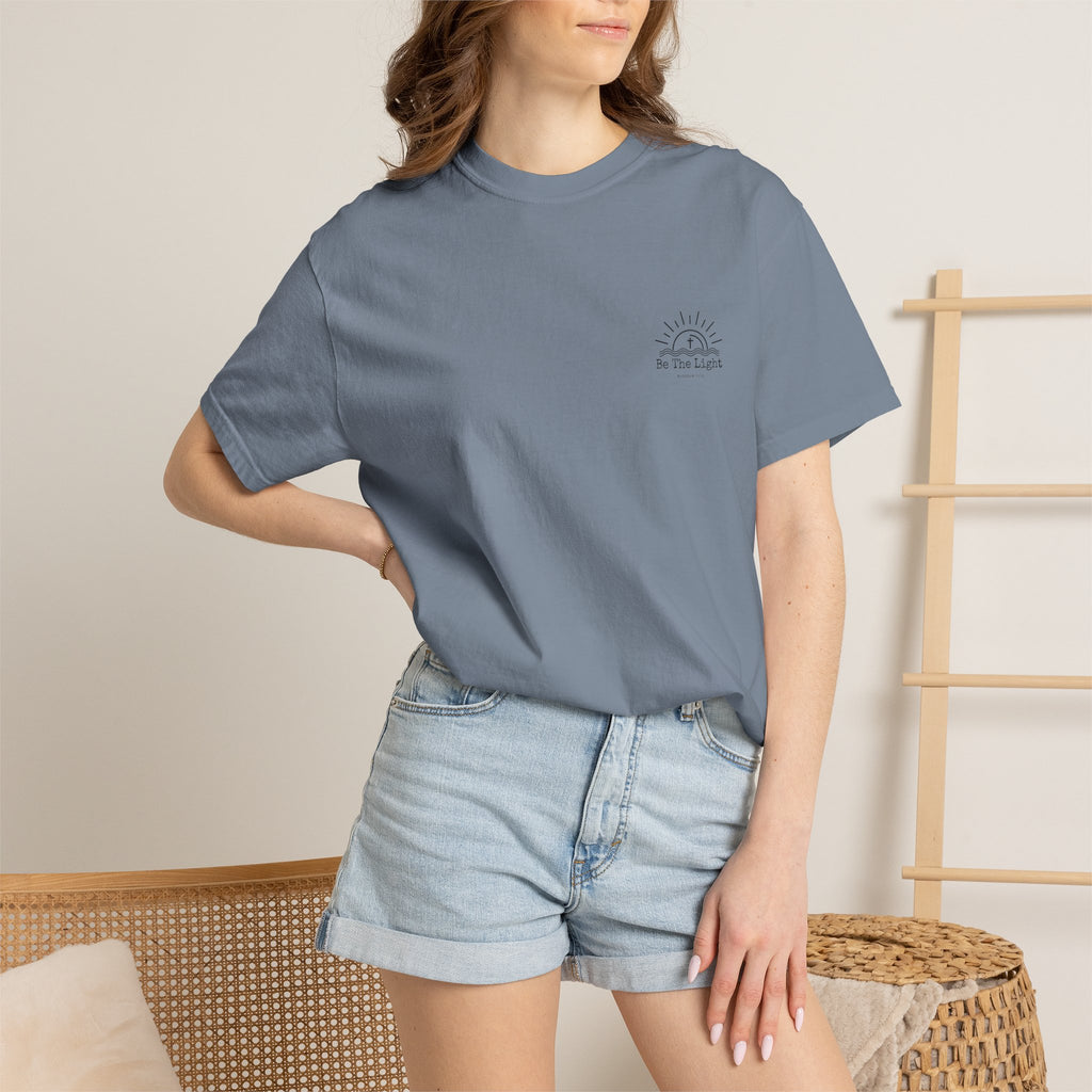 Be The Light sun and cross T-shirt | Christian faith tee, Matthew 5:14 design