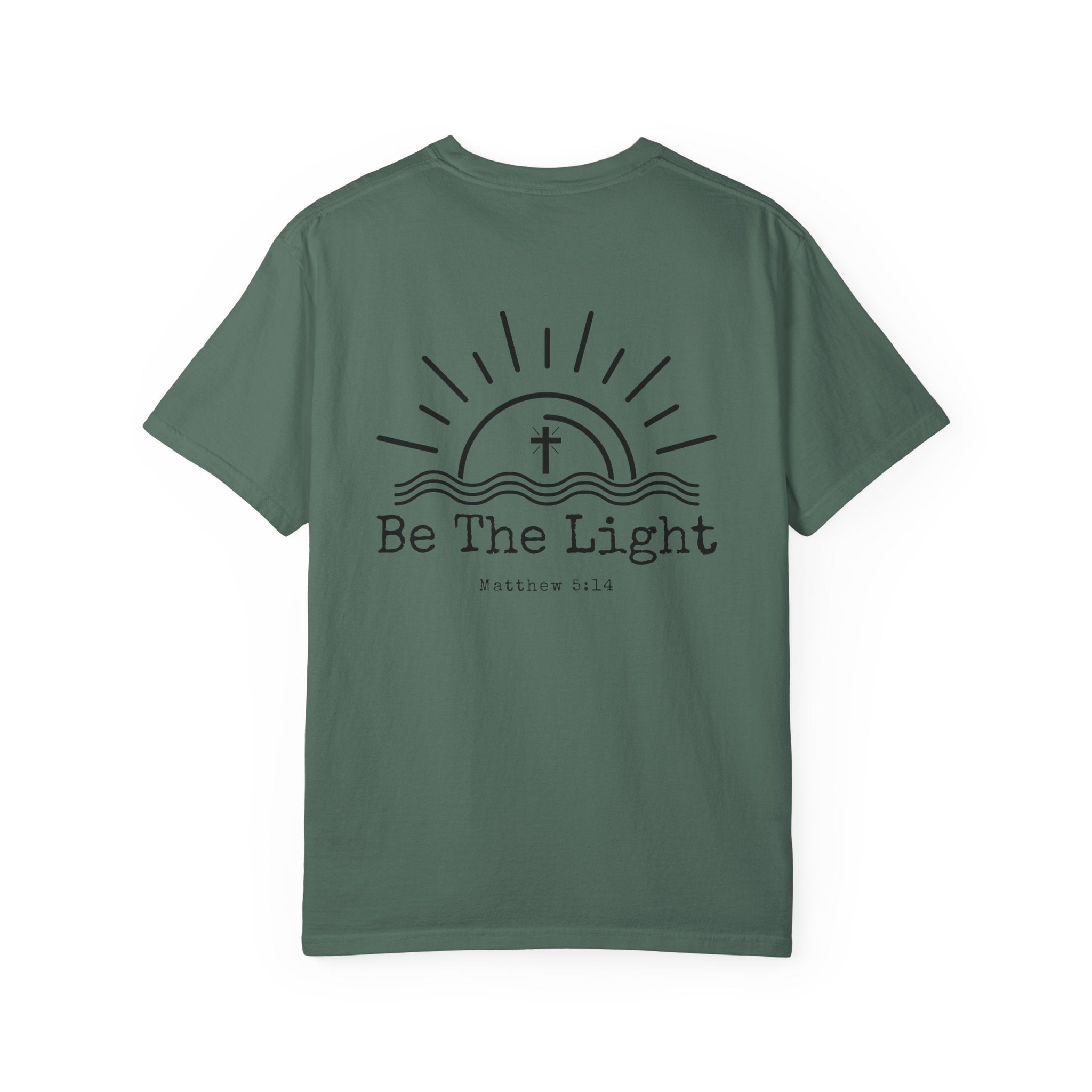 Be The Light sun and cross T-shirt | Christian faith tee, Matthew 5:14 design